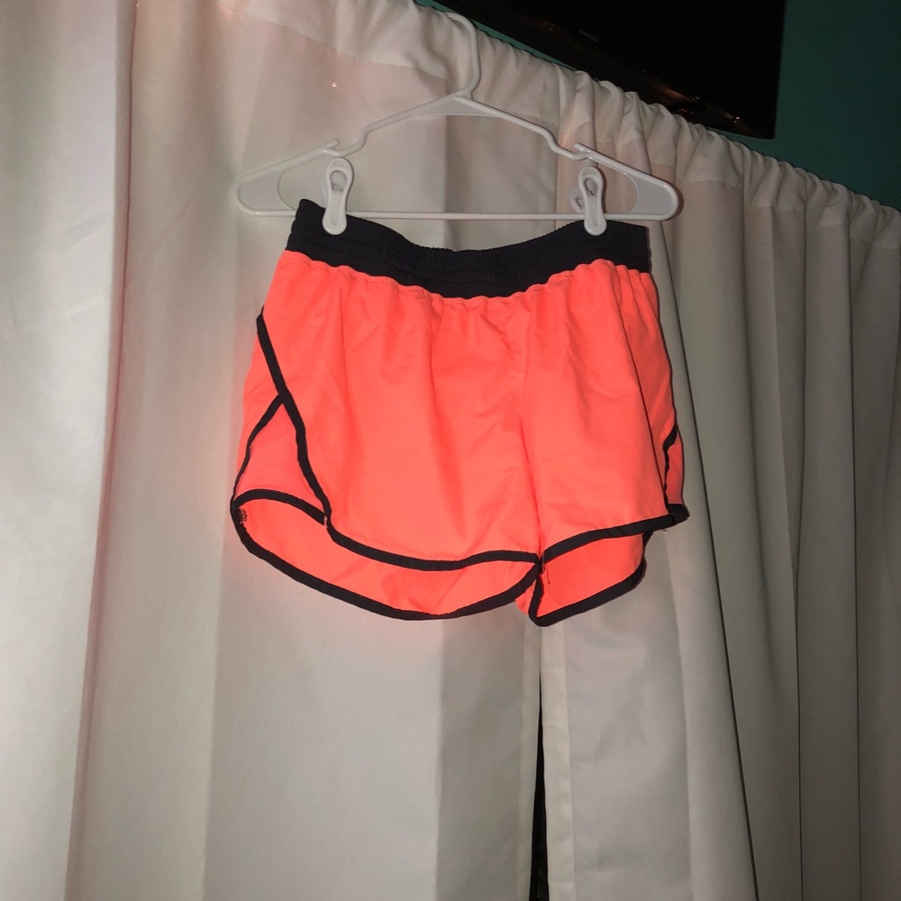 champion orange workout shorts